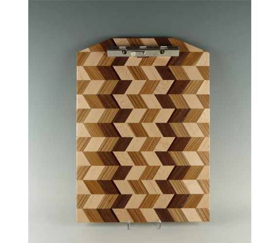  Wood Clipboard, Checkered Walnut, Paduak, Maple, Elm